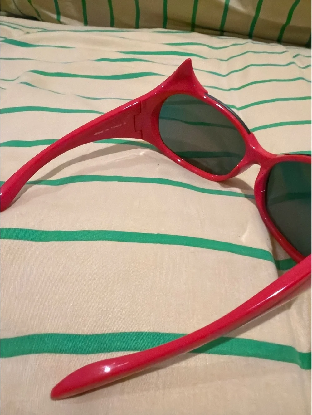 Balenciaga red horned framed sunglasses